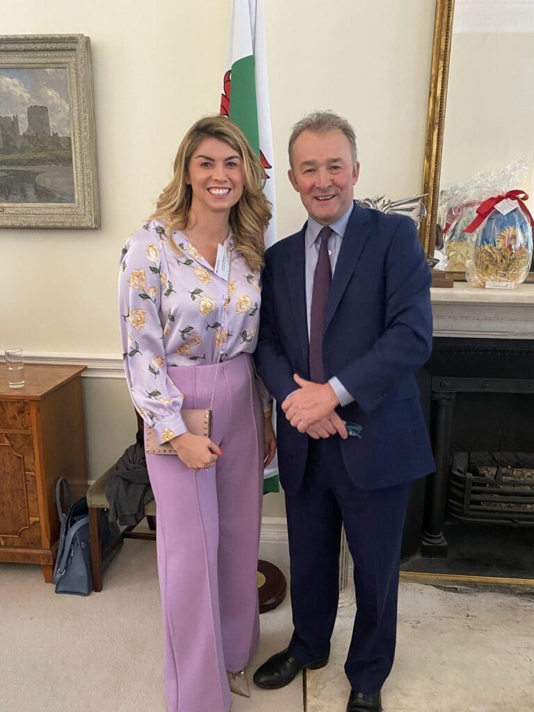 Rachael Flanagan with The Rt Hon Simon Hart MP