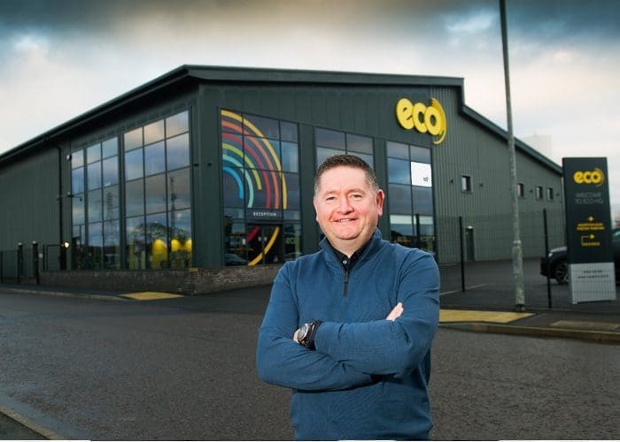 Eddie Black Managing Director of Eco Group outside the firms HQ in Annan Dumfries and Galloway