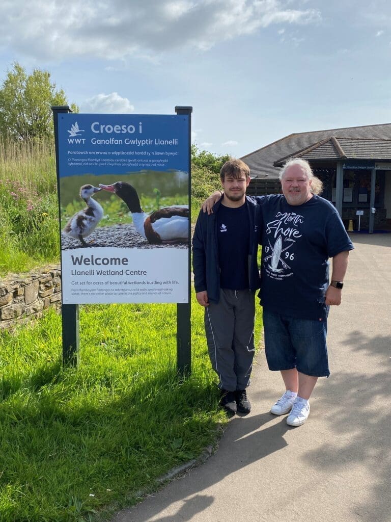 Cerith and Simon Allen at WWT Llanelli Credit Simon Allen min 768x1024 1