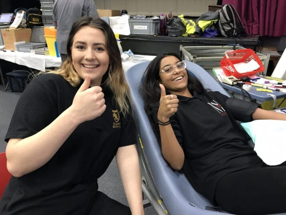 Sixth form students at Olfcha School