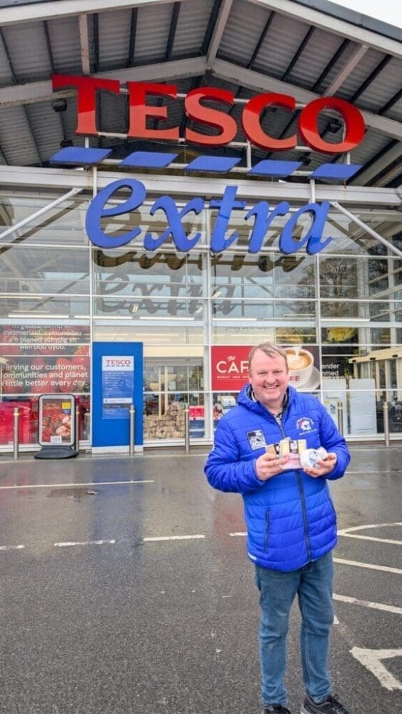 Carwn Adams,, MD Caws Cenarth, Tesco Extra Store Entrance PORTRAIT