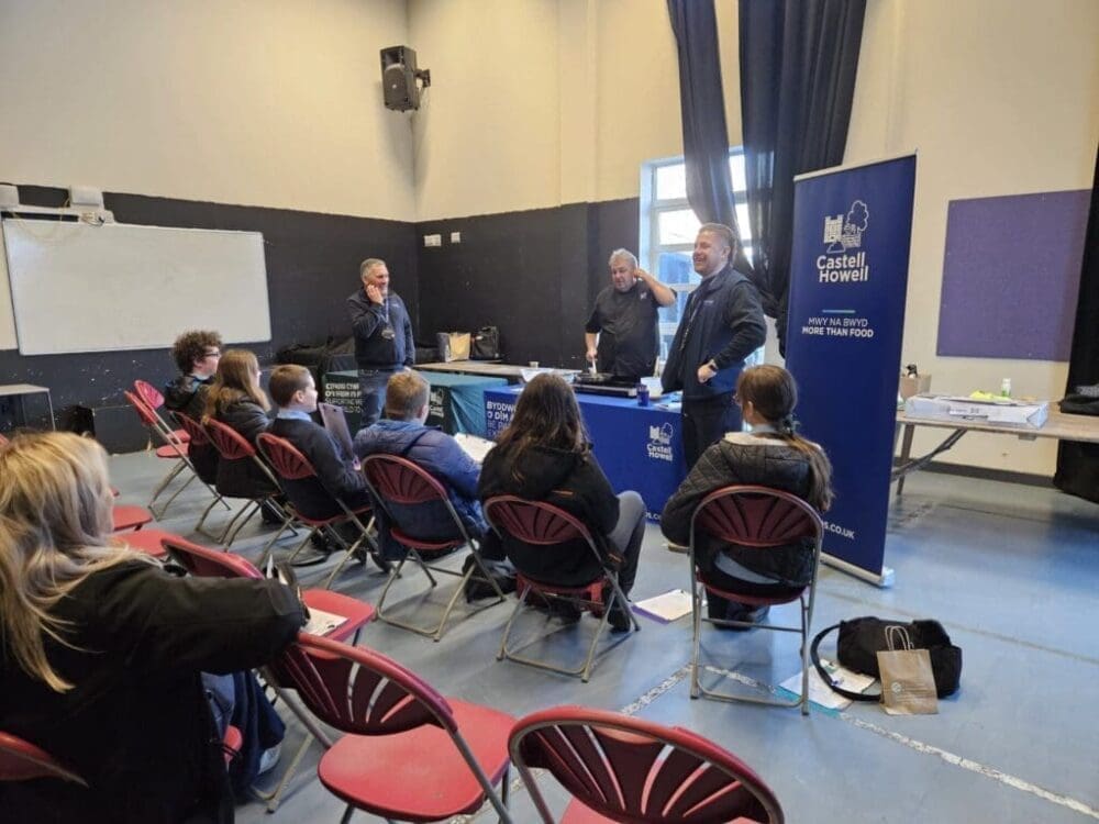 Pupils attend cooking workshop with Castell Howel